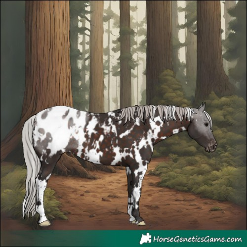 Horse Color:White Spotted Silver Brown Appaloosa 
