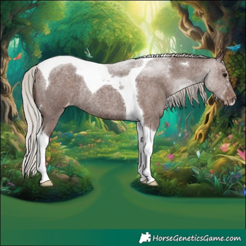 Horse Color:Silver Blue Roan Tobiano Varnish Rabicano 