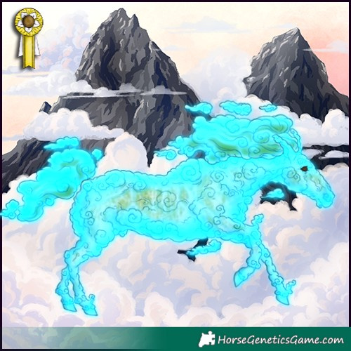 Horse Color:Thunderstruck Watercolor White Spotted Liver Chestnut Ice 