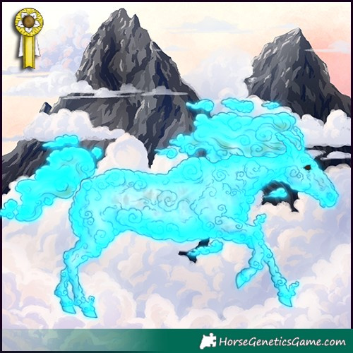 Horse Color:Thunderstruck Watercolor White Spotted Brown Ice Dun Appaloosa 