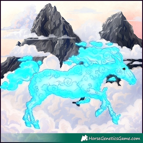 Horse Color:Gray Thunderstruck Watercolor White Spotted Bay Ice Sabino 