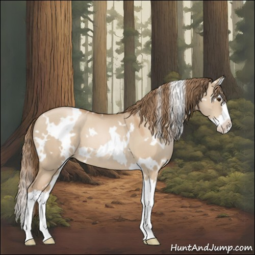 Horse Color:White Spotted Grullo Pearl Splash