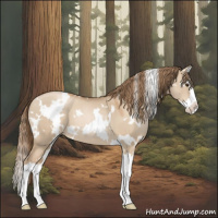 Horse Color:White Spotted Grullo Pearl Splash 