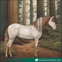 Horse Color:White Spotted Grullo Pearl 