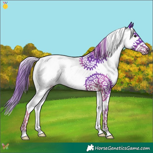 Horse Color:Watercolor Liver Chestnut Splash