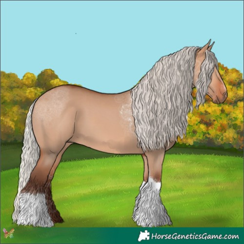 Horse Color:Silver Bay Dun Tobiano 