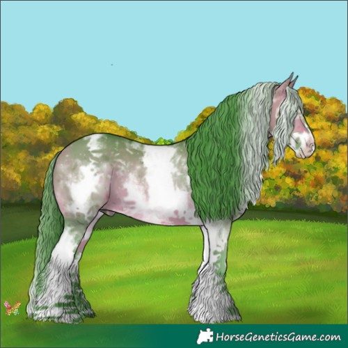 Horse Color:Watercolor White Spotted Brown Dun 