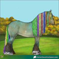 Horse Color:Painted Silver Brown Dun 