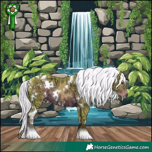 Horse Color:Watercolor White Spotted Liver Chestnut Ice Mushroom
