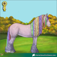 Horse Color:Painted Silver Amber Cream Champagne Dun 