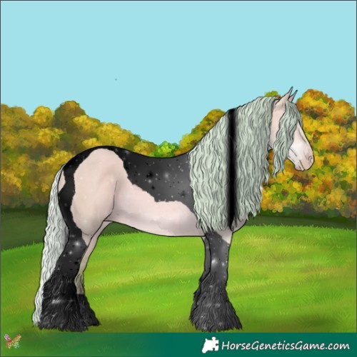 Horse Color:Void Watercolor Silver Sable Champagne Dun Tobiano 