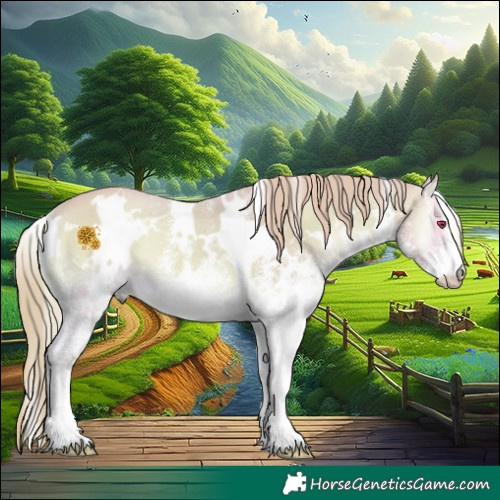 Horse Color:Platinum Watercolor White Spotted Liver Red Onyx Chinchilla