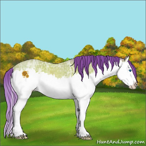 Horse Color:Watercolor Chocolate Brown Ice Roan Splash 