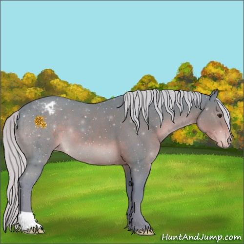 Horse Color:Platinum Watercolor Silver Brown Appaloosa 