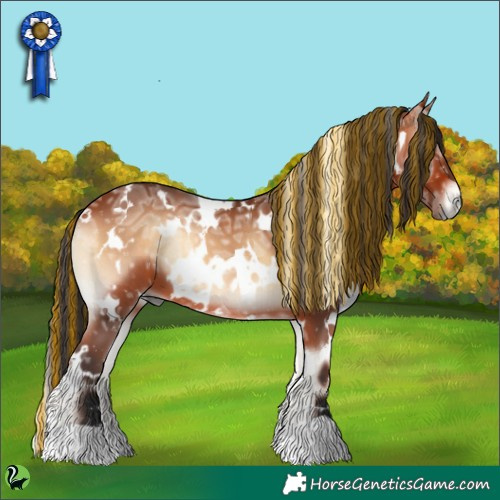 Horse Color:Painted White Spotted Bay Ice Onyx 