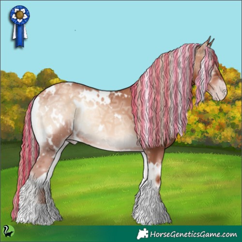 Horse Color:Painted White Spotted Gold Champagne Ice Onyx 