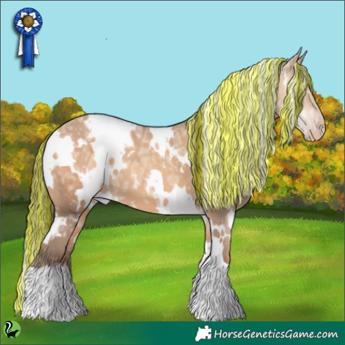 Horse Color:Painted White Spotted Amber Champagne Ice 