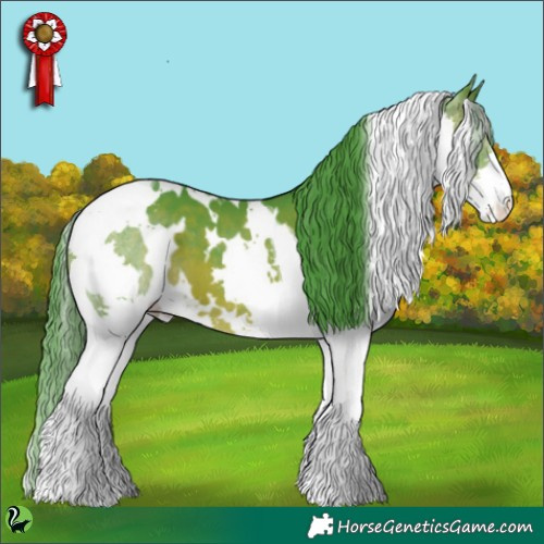 Horse Color:Watercolor White Spotted Brown Splash Tobiano 