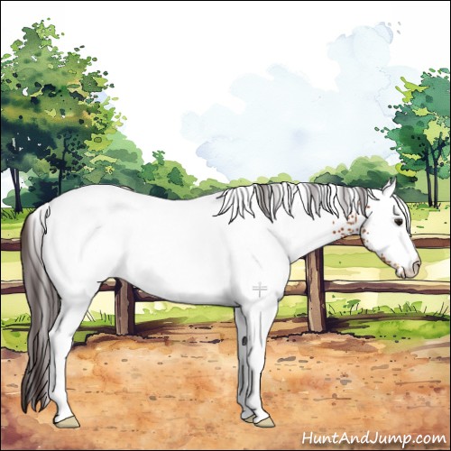 Horse Color:White Spotted Buckskin Appaloosa 
