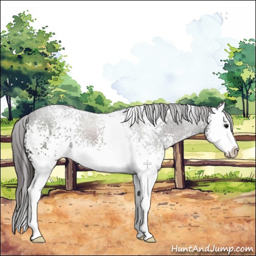 Horse Color:White Spotted Smoky Black Sabino Splash 