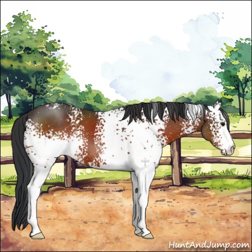 Horse Color:White Spotted Brown 