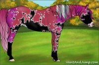 Horse Color:Watercolor White Spotted Liver Chestnut Splash 
