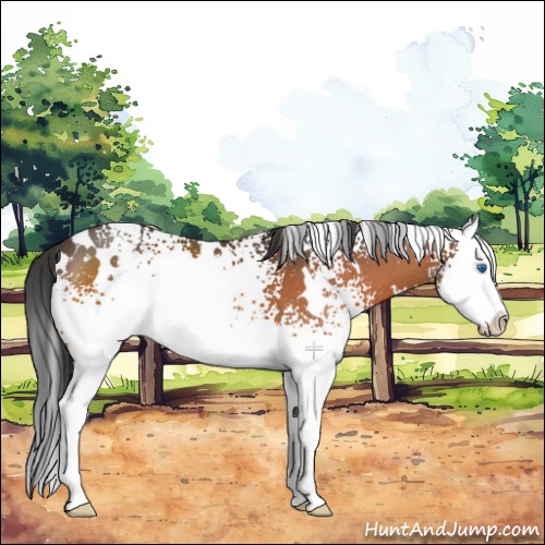 Horse Color:White Spotted Bay Splash 