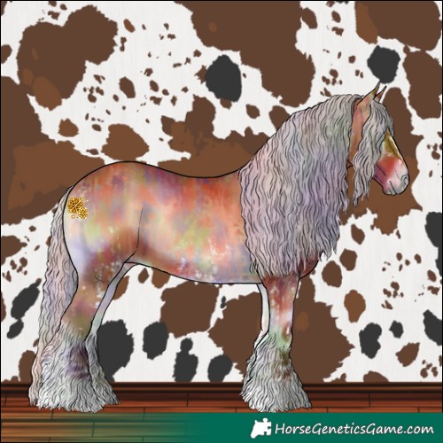 Horse Color:Nacre White Spotted Silver Bay Onyx Splash  and Nacre Silver Bay Onyx 