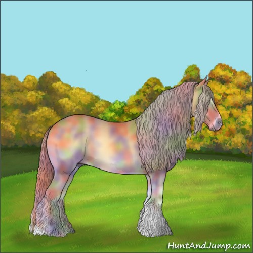 Horse Color:Nacre Palomino Onyx Tobiano 