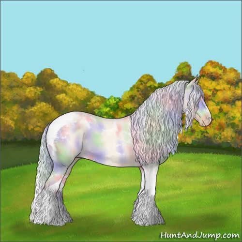 Horse Color:Nacre Cremello Tobiano 