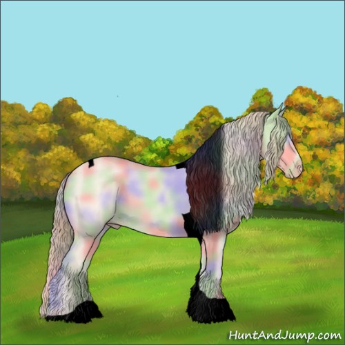 Horse Color:Void Nacre Perlino Tobiano 