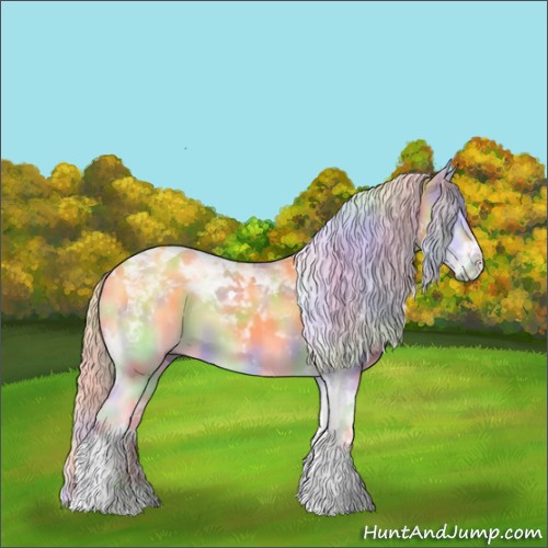 Horse Color:Nacre Palomino Onyx Tobiano 