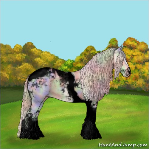 Horse Color:Void Nacre Perlino Roan Tobiano 