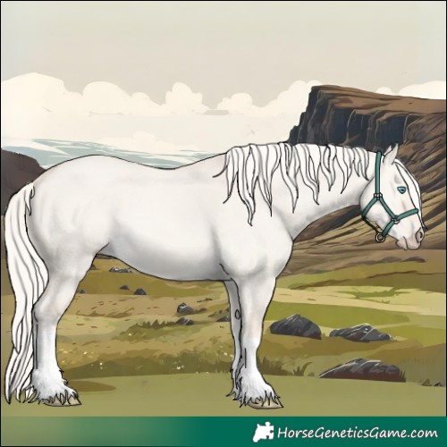 Horse Color:Cremello Dun Tobiano 