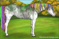 Horse Color:Painted Silver Grullo Ice Roan Onyx Splash 