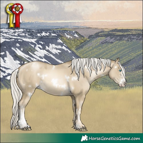 Horse Color:White Spotted Silver Smoky Grullo Pearl Sabino