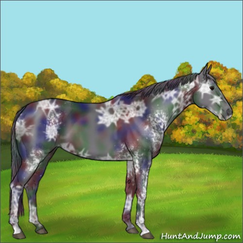 Horse Color:Nacre White Spotted Brown Ice 