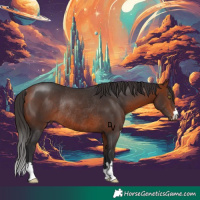 Horse Color:Bay Rabicano 