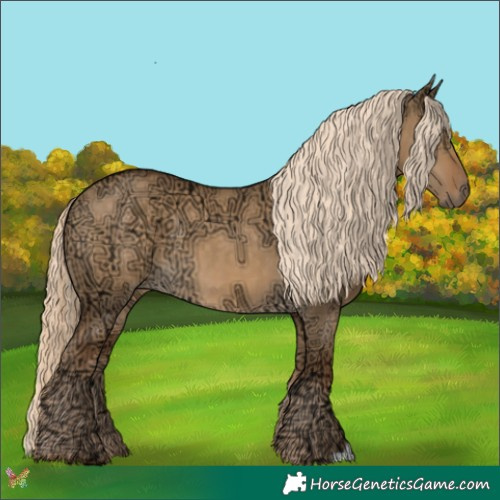 Horse Color:Chocolate Palomino Ice Dun Rabicano
