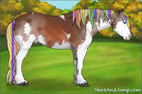 Horse Color:Painted White Spotted Silver Brown Splash Tobiano 