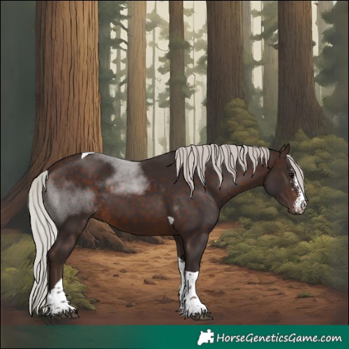 Horse Color:Silver Bay Sabino Tobiano 