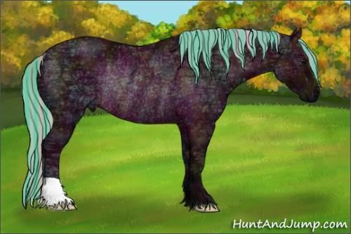 Horse Color:Painted Midnight Silver Brown Ice Rabicano 