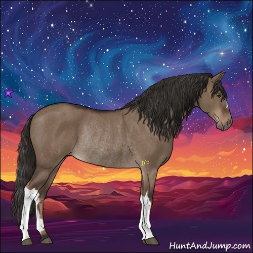 Horse Color:Liver Red Dun Rabicano 