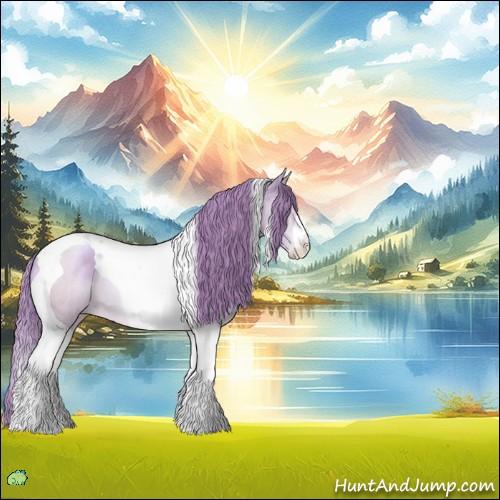 Horse Color:Watercolor Bay Pearl Tobiano