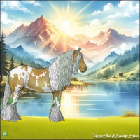 Horse Color:Watercolor White Spotted Silver Bay 