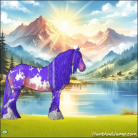 Horse Color:Watercolor White Spotted Black