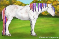 Horse Color:Painted Nacre Chestnut Sabino Varnish