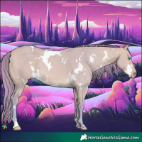 Horse Color:Watercolor White Spotted Perlino Dun