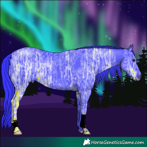 Horse Color:Watercolor Black Chinchilla Ice 