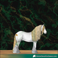 Horse Color:Platinum Painted Silver Buckskin Onyx Tobiano Rabicano